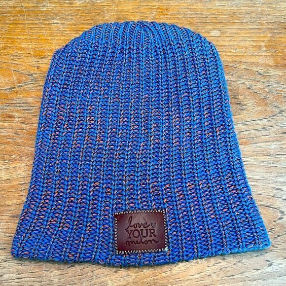 Love Your Melon hat blue and orange beanie style - Picture 1 of 4